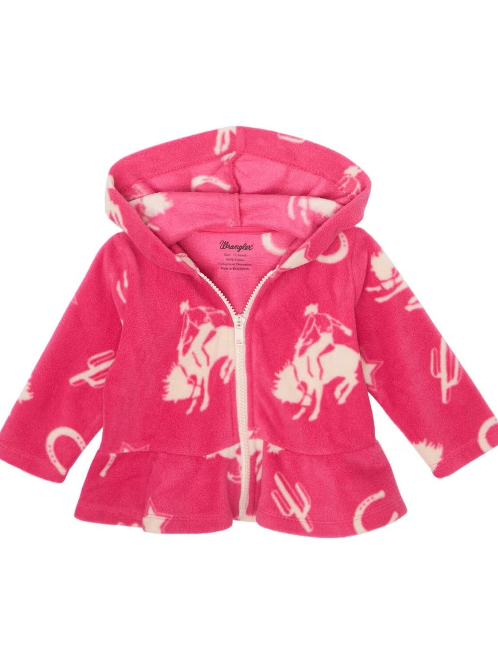 Wrangler girls Cowgirl Conversation print sherpa jacket